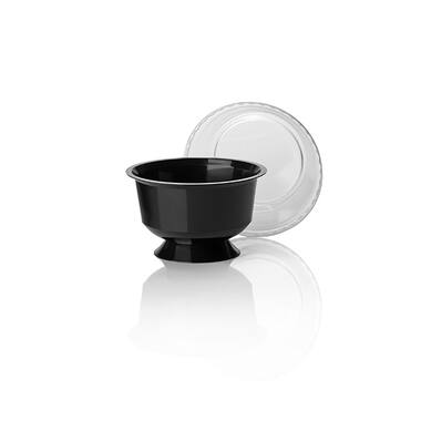 CUP OP VOET PP ZWART 600st